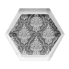 Vintage Texture, Floral Retro Background, Patterns, Hexagon Wood Jewelry Box