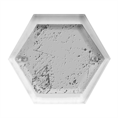 Blue Grunge Texture, Wall Texture, Blue Retro Background Hexagon Wood Jewelry Box