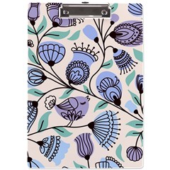 Retro Texture With Birds A4 Acrylic Clipboard