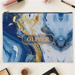 Personalized Marble Name Cosmetic Bag Cosmetic Bag (XXXL) Front