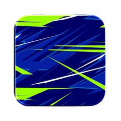 Abstract Lightings, Grunge Art, Geometric Backgrounds Square Metal Box (black)