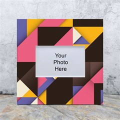 Retro Colorful Background, Geometric Abstraction White Box Photo Frame 4  X 6 
