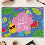 Personalized Summer Tropical Name Cosmetic Bag Cosmetic Bag (XXXL) Front