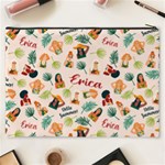Personalized Summer Tropical Name Cosmetic Bag Cosmetic Bag (XXXL) Back