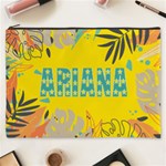 Personalized Summer Tropical Name Cosmetic Bag Cosmetic Bag (XXXL) Front