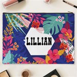 Personalized Summer Tropical Name Cosmetic Bag Cosmetic Bag (XXXL) Back