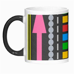 Pattern Geometric Abstract Colorful Arrows Lines Circles Triangles Morph Mug