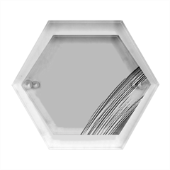 Abstract, Lines Hexagon Wood Jewelry Box