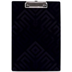 Black Pattern, Black, Pattern A4 Acrylic Clipboard