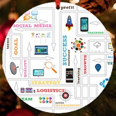 Startup Business Organization Uv Print Acrylic Ornament Round