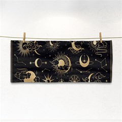 Asian Set With Clouds Moon Sun Stars Vector Collection Oriental Chinese Japanese Korean Style Hand Towel