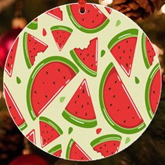 Cute Watermelon Seamless Pattern Uv Print Acrylic Ornament Round
