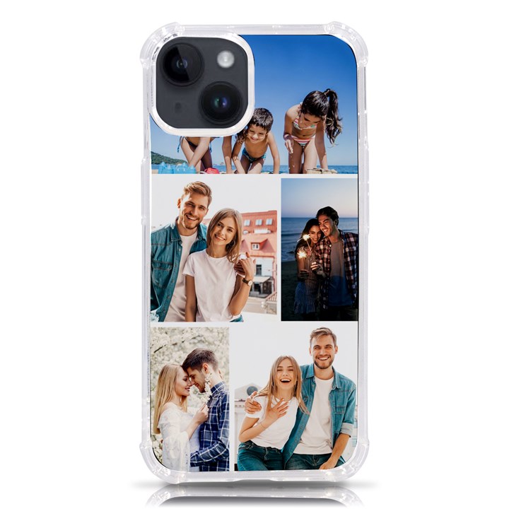 Personalized Couple 5 Photo Phone Case iPhone 14 TPU UV Print Case