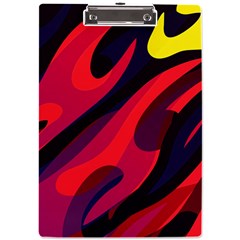 Abstract Fire Flames Grunge Art, Creative A4 Acrylic Clipboard