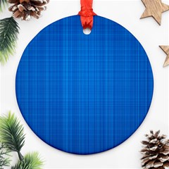 Blue Abstract, Background Pattern Round Ornament (two Sides)