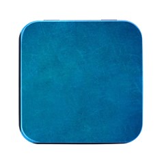 Blue Stone Texture Grunge, Stone Backgrounds Square Metal Box (black)