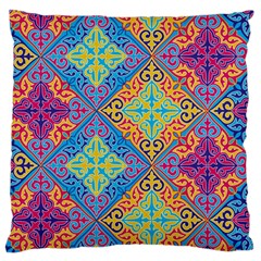 Colorful Floral Ornament, Floral Patterns Large Cushion Case (two Sides)