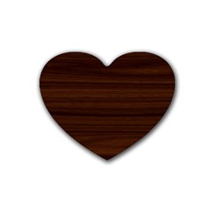 Dark Brown Wood Texture, Cherry Wood Texture, Wooden Rubber Coaster (heart)