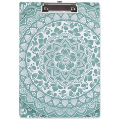 Round Ornament Texture A4 Acrylic Clipboard