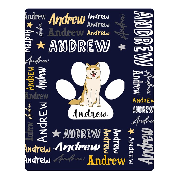 Personalized Pet Illustration Two Sides Premium Plush Fleece Blanket Two Sides Premium Plush Fleece Blanket (Large)