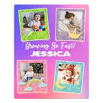 Personalized Baby Photo Name Large Blanket Two Sides Premium Plush Fleece Blanket (Large) 80, x60,  Blanket Front