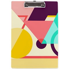 Bicycle, Geometric Figures, Art, A4 Acrylic Clipboard