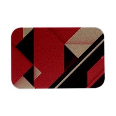 Retro Abstract Background, Brown-pink Geometric Background Open Lid Metal Box (silver)  