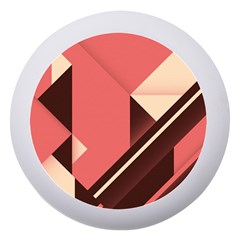 Retro Abstract Background, Brown-pink Geometric Background Dento Box With Mirror