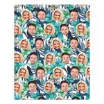 Personalized Couple Many Faces Hawaii Blanket Two Sides Premium Plush Fleece Blanket (Large) 80, x60,  Blanket Back