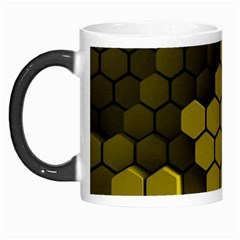 Yellow Hexagons 3d Art Honeycomb Hexagon Pattern Morph Mug