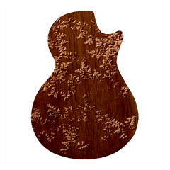 Fractal Patterns Gradient Colorful Guitar Shape Wood Guitar Pick Holder Case And Picks Set