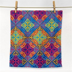 Colorful Flora Flora Kazakh Pattern Face Towel