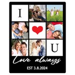 Personalized Love Always Couple Photo Blanket Two Sides Premium Plush Fleece Blanket (Teen Size) 60, x50,  Blanket Front