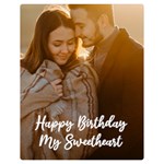 Personalized Any Text Couple Love Photo Blanket Two Sides Premium Plush Fleece Blanket (Teen Size) 60, x50,  Blanket Front