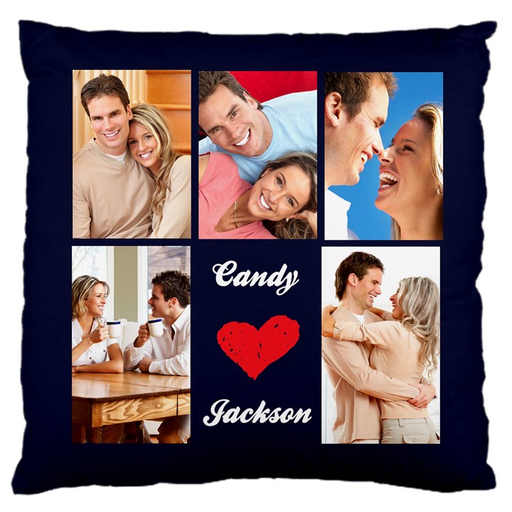 Personalized I Love You Couple 5 Photo Cushion 16  Baby Flannel Cushion Case (Two Sides)