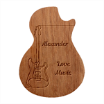Personalized rock music Guitar Picks Set Guitar Shape Wood Guitar Pick Holder Case And Picks Set Front