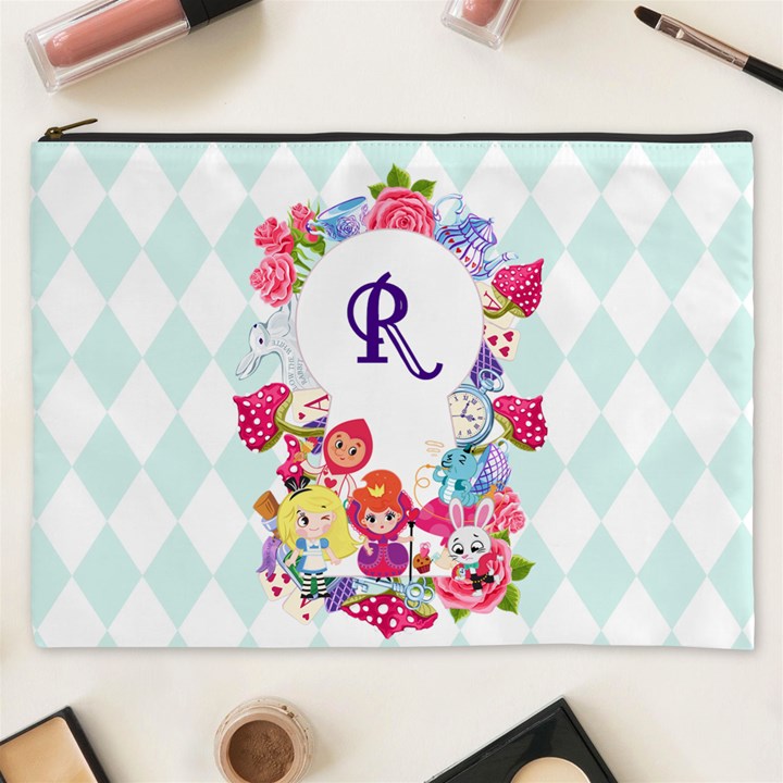Personalized Alice In Wonderland Name Cosmetic Bag Cosmetic Bag (XXXL)