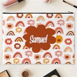 Personalized Cat Illustration Name Cosmetic Bag Cosmetic Bag (XXXL) Back