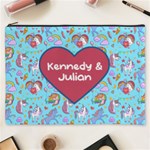 Personalized Unicorn Lovers Name Cosmetic Bag Cosmetic Bag (XXXL) Front