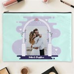 Personalized Wedding Illustration Photo Name Cosmetic Bag Cosmetic Bag (XXXL) Front
