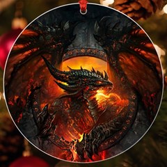 Dragon Fire Fantasy Art Uv Print Acrylic Ornament Round