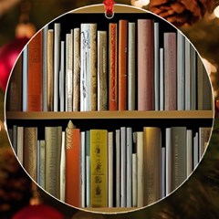 Book Nook Books Bookshelves Comfortable Cozy Literature Library Study Reading Reader Reading Nook Ro Uv Print Acrylic Ornament Round