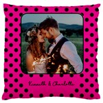 Personalized Phone Lover Polka Dot 16  Baby Flannel Cushion Case (Two Sides) Front