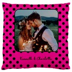Personalized Phone Lover Polka Dot 16  Baby Flannel Cushion Case (Two Sides) Back