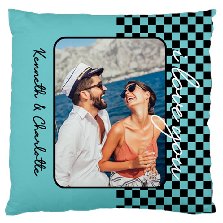 Personalized Photo Grid Lover Standard Premium Plush Fleece Cushion Case (Two Sides)
