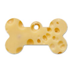 Cheese Texture, Yellow Cheese Background Dog Tag Bone (one Side)