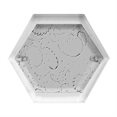 Gray Paisley Texture, Paisley Hexagon Wood Jewelry Box