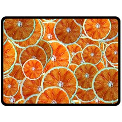 Oranges Patterns Tropical Fruits, Citrus Fruits Fleece Blanket (large)