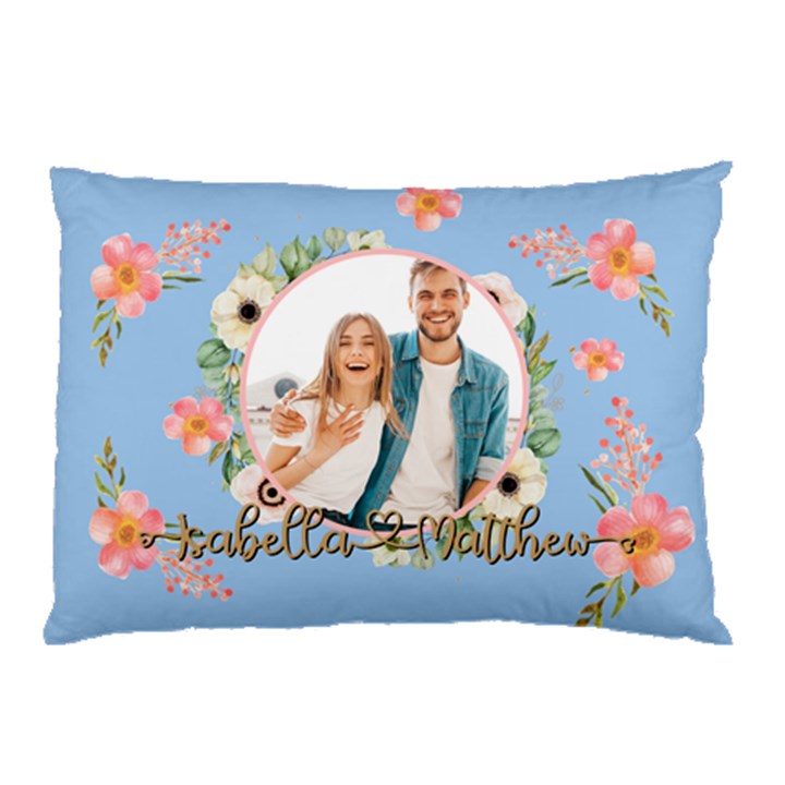 Personalized Photo Love Name Pillow Case Pillow Case (Two Sides)
