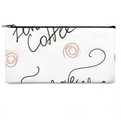 Seamless Pattern Coffee Text Pencil Case